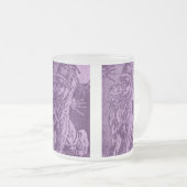 紫色の保護者バンドライオンおよびくも フロストグラスマグカップ (正面右)