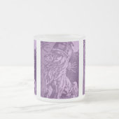 紫色の保護者バンドライオンおよびくも フロストグラスマグカップ (中央)