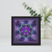 紫色の傘とハート.7空白のカード カード (スタンド正面)