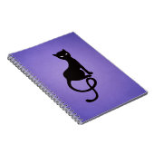 紫色の優雅で邪悪な黒猫 ノートブック (右側)