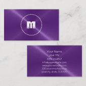 紫色の光沢があるステンレス鋼の金属 名刺 (正面/裏面)