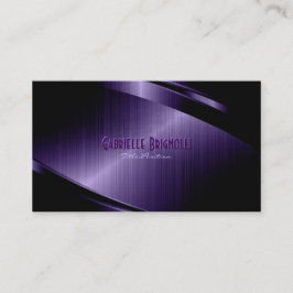 紫色の光沢のある金属ブラシ仕上げアルミニウムの外観 名刺