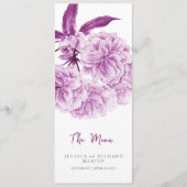紫色の八重花結婚のメニュー メニュー (正面)