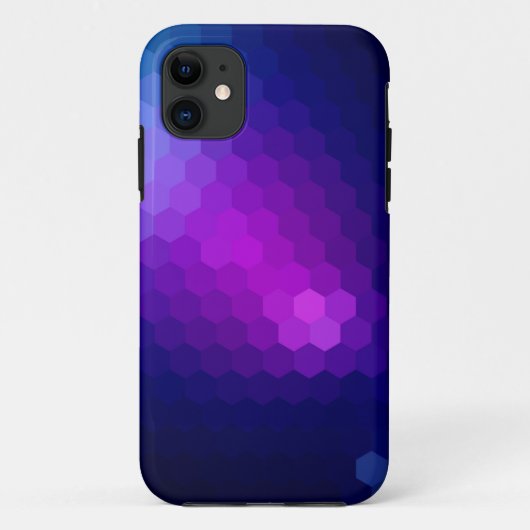 紫色の六角シームレスグラフィック Case-Mate iPhoneケース (裏面)