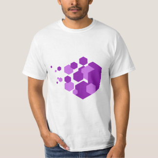 💜紫色の六角形グラフィックTシャツ Tシャツ