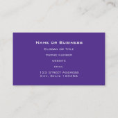 紫色の円のパターン 名刺 (裏面)