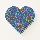 紫色の円の装飾模様 ノートブック (裏面)