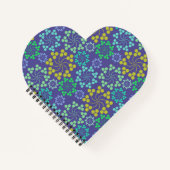 紫色の円の装飾模様 ノートブック (正面)