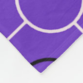 紫色の円ジオメトリック抽象芸術アート – デコパターン フリースブランケット (角)