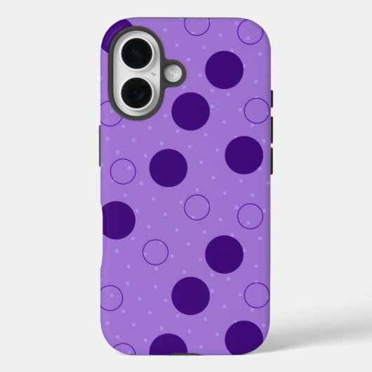 紫色の円パターン（の模様が）ある Case-Mate iPhoneケース (裏面)