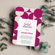 紫色の円ホタテ半世紀の赤ちゃんシャワー