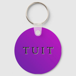 紫色の円形のTuit Keychain キーホルダー