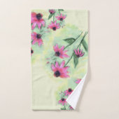 紫色の円錐花 バスタオルセット (ハンドタオル)