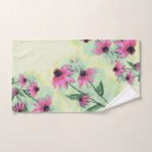 紫色の円錐花 バスタオルセット (ハンドタオル)