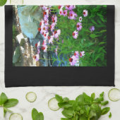 紫色の円錐飾り付きガーデンストリームデジタル キッチンタオル (折り畳み)