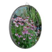 紫色の円錐飾り付きガーデンストリームデジタル ダーツボード (正面左)