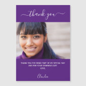 紫色の写真のスクリプ感謝していトyou magnet (正面)