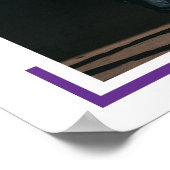 紫色の写真のモダン卒業 ポスター (角)