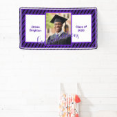 紫色の写真の卒業 横断幕 (インサイチュ)