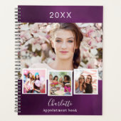 紫色の写真コラージュアポイントメント2025 プランナー手帳 (正面)