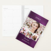 紫色の写真コラージュアポイントメント2026 プランナー手帳 (ディスプレー)