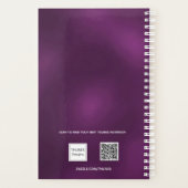 紫色の写真コラージュアポイントメント2026 プランナー手帳 (裏面)