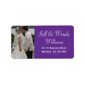 紫色の写真ラベル ラベル (正面)