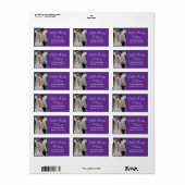 紫色の写真ラベル ラベル (フルシート)