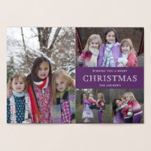 紫色の冬のクリスマスの写真のコラージュ