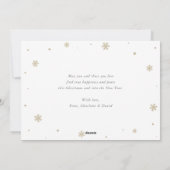 紫色の冬のシーントナディアサンタクロース シーズンカード (裏面)