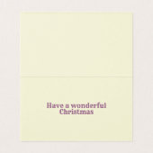 紫色の冬のシーン25パッククリスマスカード (内部フラット)