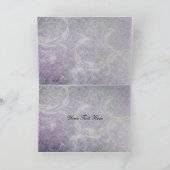 紫色の冬の結婚式 サンキューカード (内部)