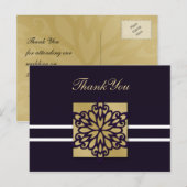 紫色の冬の結婚式 ポストカード (正面/裏面)