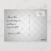 紫色の冬の結婚式 ポストカード (裏面)