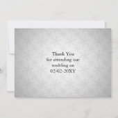 紫色の冬の結婚式 招待状 (裏面)