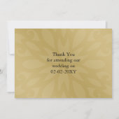 紫色の冬の結婚式 招待状 (裏面)