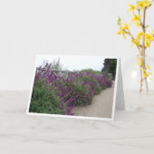 紫色の列 カード (黄色い花)