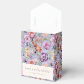 紫色の刺繍結婚花 フェイバーボックス (オープン)