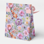 紫色の刺繍結婚花 フェイバーボックス (裏面サイド)