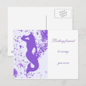 紫色の前方の人魚 ポストカード (正面/裏面)