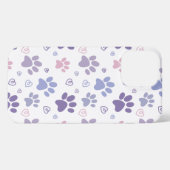 紫色の前足(白)電話ケース iPhoneケース (裏面横)