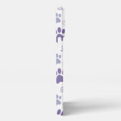 紫色の前足(白)電話ケース iPhoneケース (右側面)