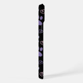 紫色の前足（黒）電話ケース iPhoneケース (右側面)