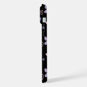 紫色の前足（黒）電話ケース iPhoneケース (左側面)