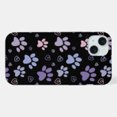 紫色の前足（黒）電話ケース iPhoneケース (裏面横)
