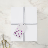 紫色の前部印刷パターン ギフトタグ (より糸付き)