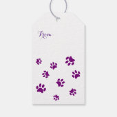 紫色の前部印刷パターン ギフトタグ (裏面)