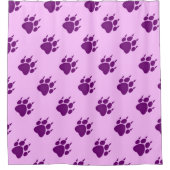 紫色の前部印刷パターン シャワーカーテン (正面)