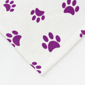 紫色の前部印刷パターン フリースブランケット (角)