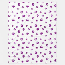紫色の前部印刷パターン フリースブランケット